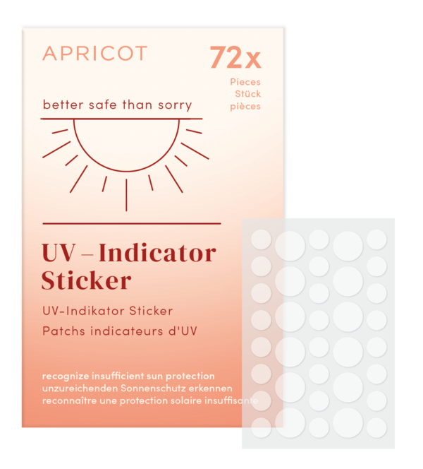 APRICOT UV Indicator Sticker "better safe than sorry"